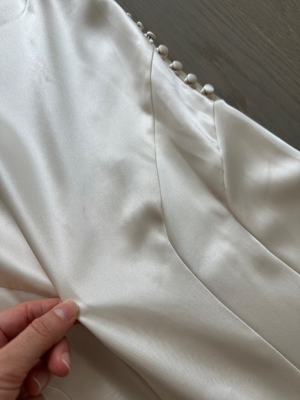 Reformation ROY Satin Wedding Dress Halter Gown Fior Di Latte Ivory With Tags 0 - Picture 6 of 10